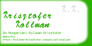 krisztofer kollman business card